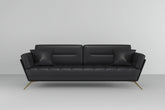 Customizable Postmodern Black Leather Sofa-1