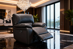 Customizable Reclining Leather Sofa-2