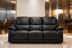 Functional Reclining Leather Sofa