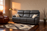 Leather Reclining Sofa Set-1