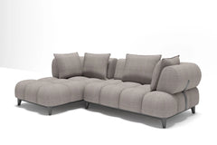 Customizable Modern Grey Modular Sofa with Cushions-2