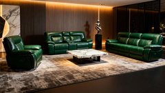 Customizable Leather Corner Reclining Sofa-14