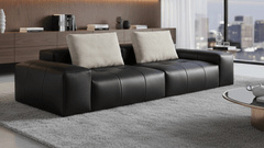 HideCraft Contemporary Leather Sofa-5
