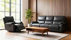 Luxury Custom Leather Reclining Sofa