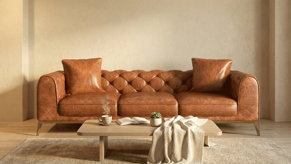 European Classical Leather Sofa-4