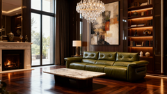 Modern Leather Recliner Sofa