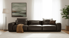 Hidecraft Deep Gray Leather 3-Seater Sofa-2