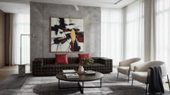 Hidecraft Woven Grain Leather Sofa-6