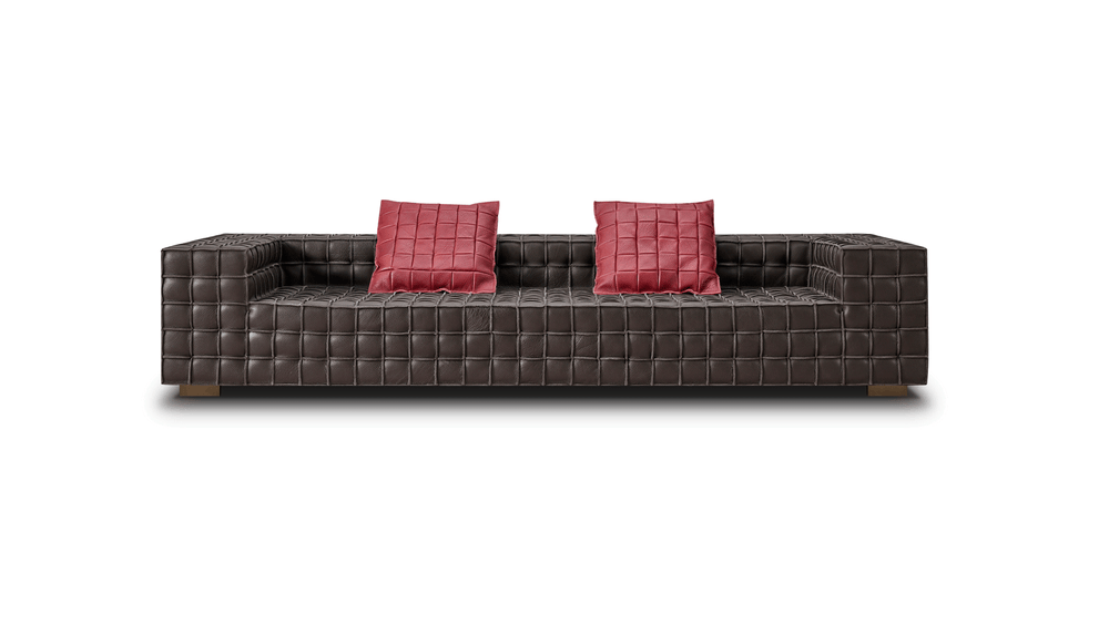 Hidecraft Woven Grain Leather Sofa-1