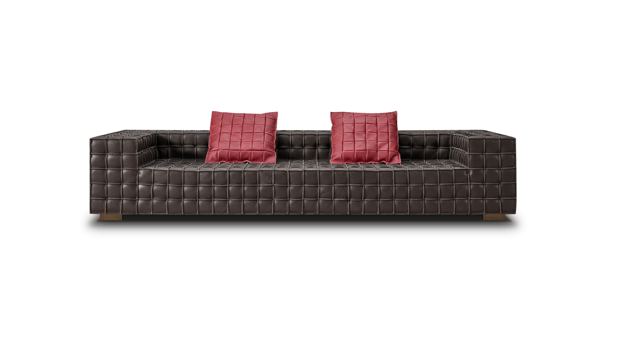 Hidecraft Woven Grain Leather Sofa-1