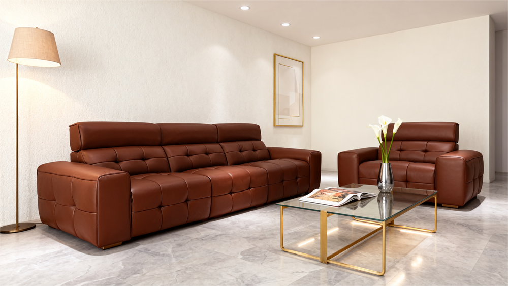 Luxurious Leather Sofa with Modern Design-10