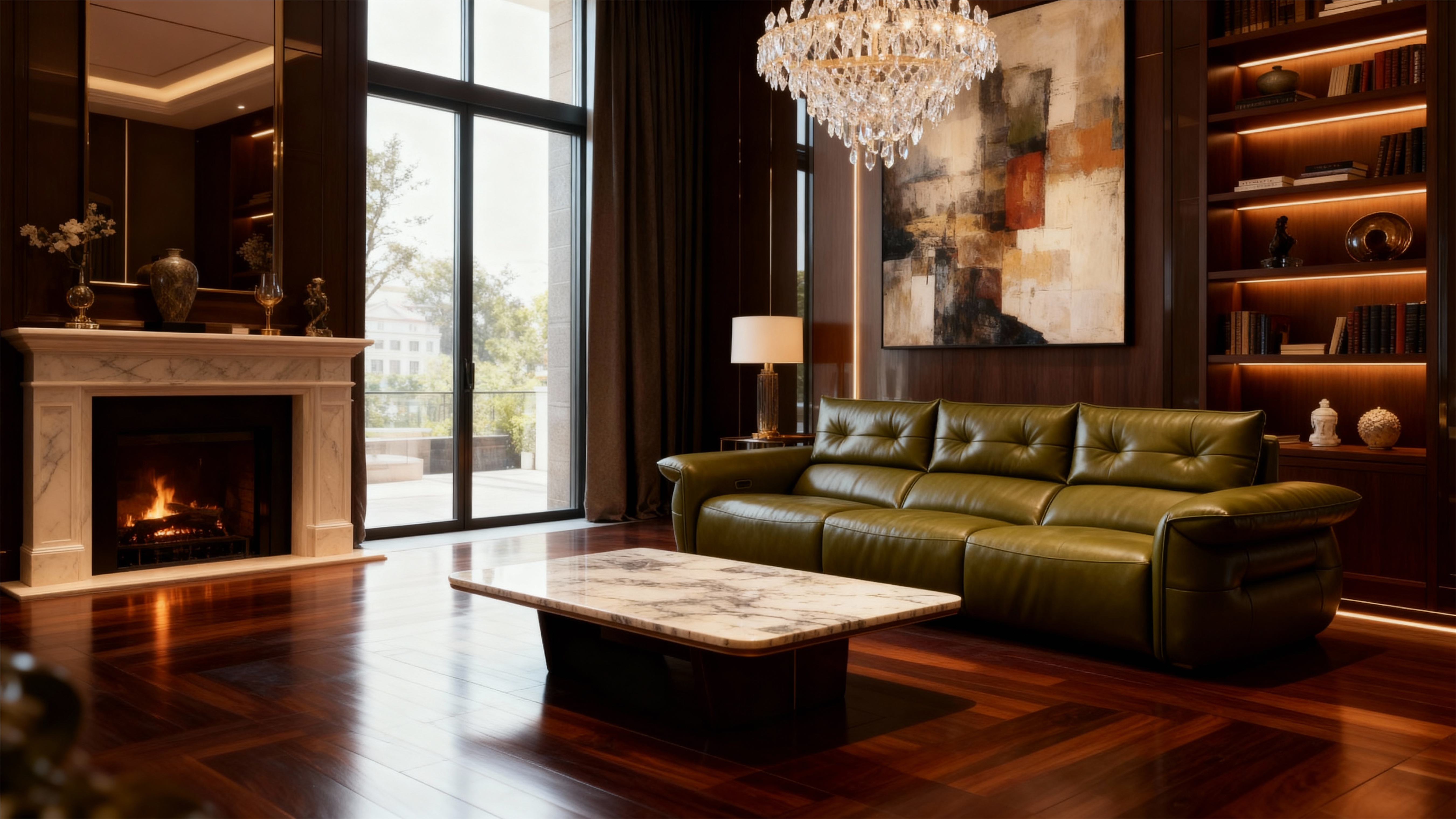 Modern Leather Recliner Sofa-7