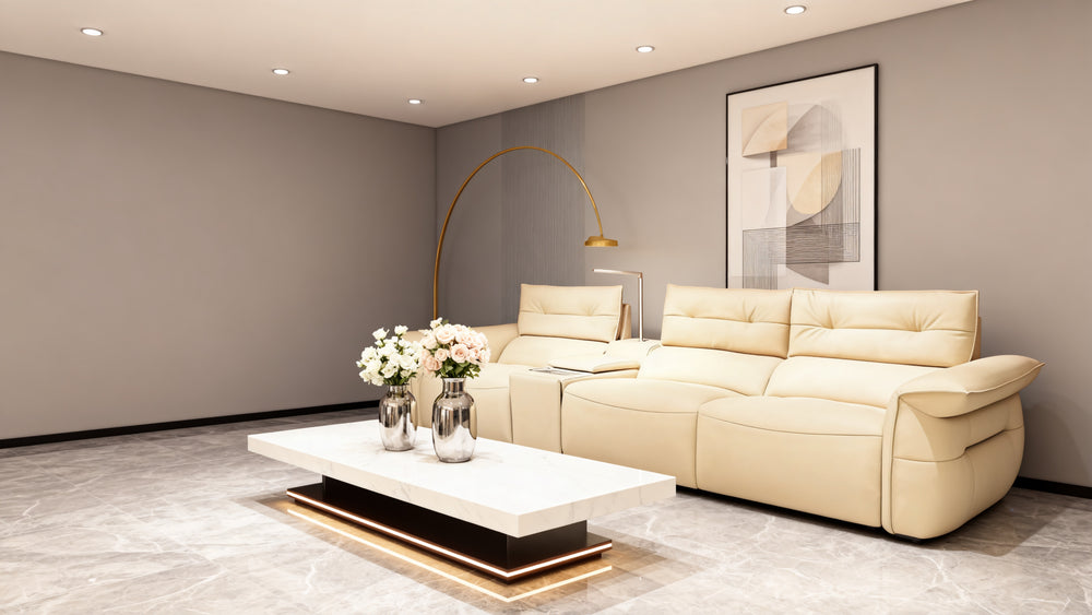 Modern Leather Recliner Sofa-9