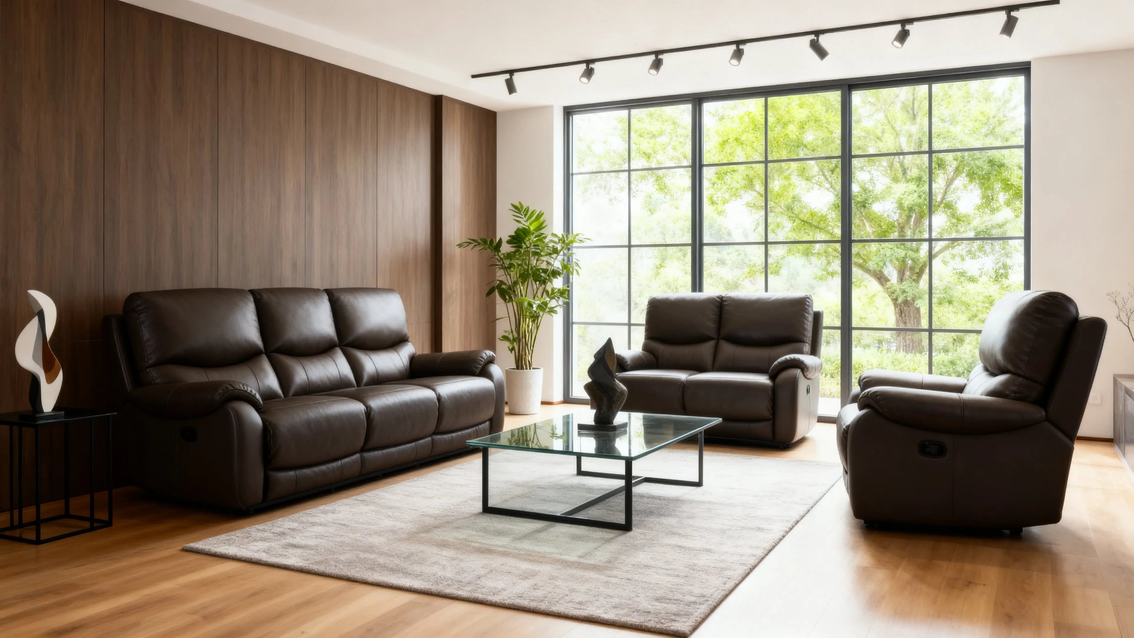 Luxury Custom Leather Reclining Sofa