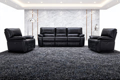Customizable Reclining Leather Sofa-6