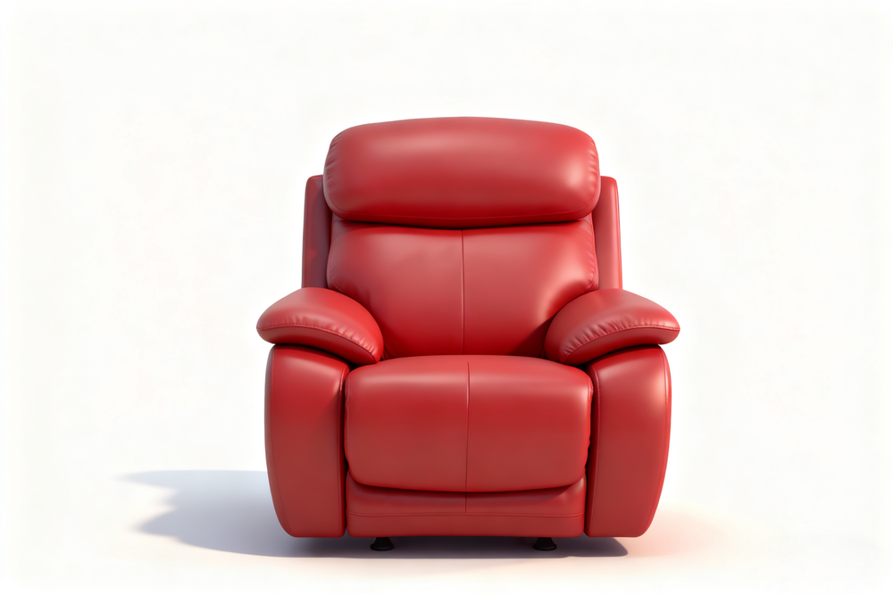 Leather Reclining Sofa Set-9