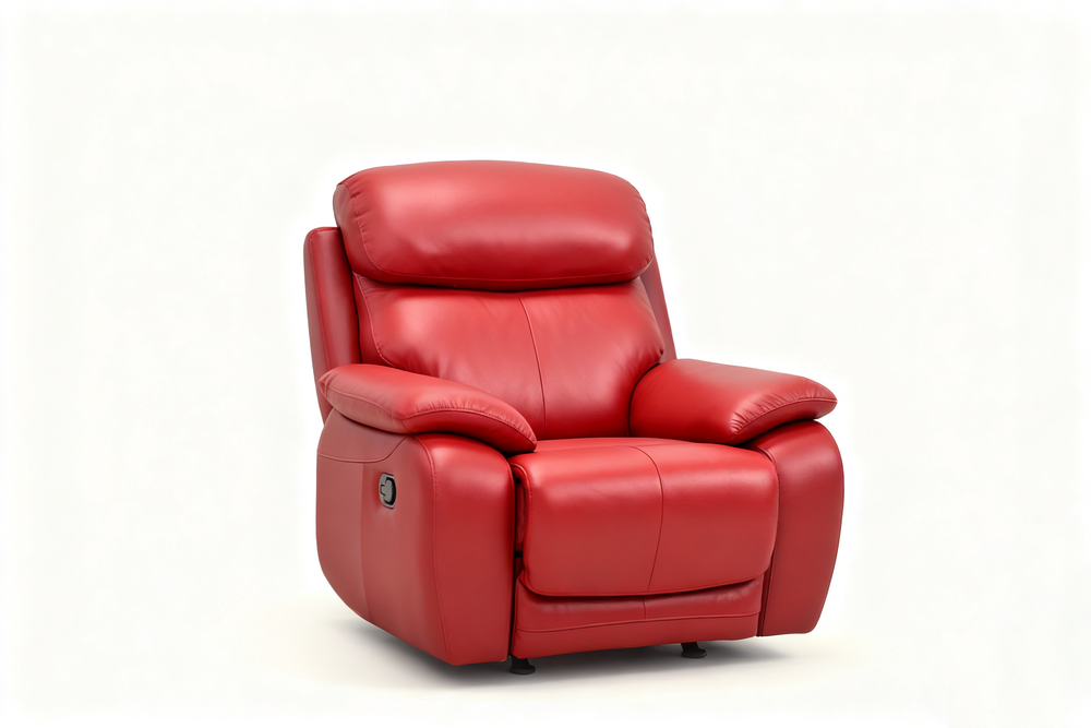 Leather Reclining Sofa Set-10