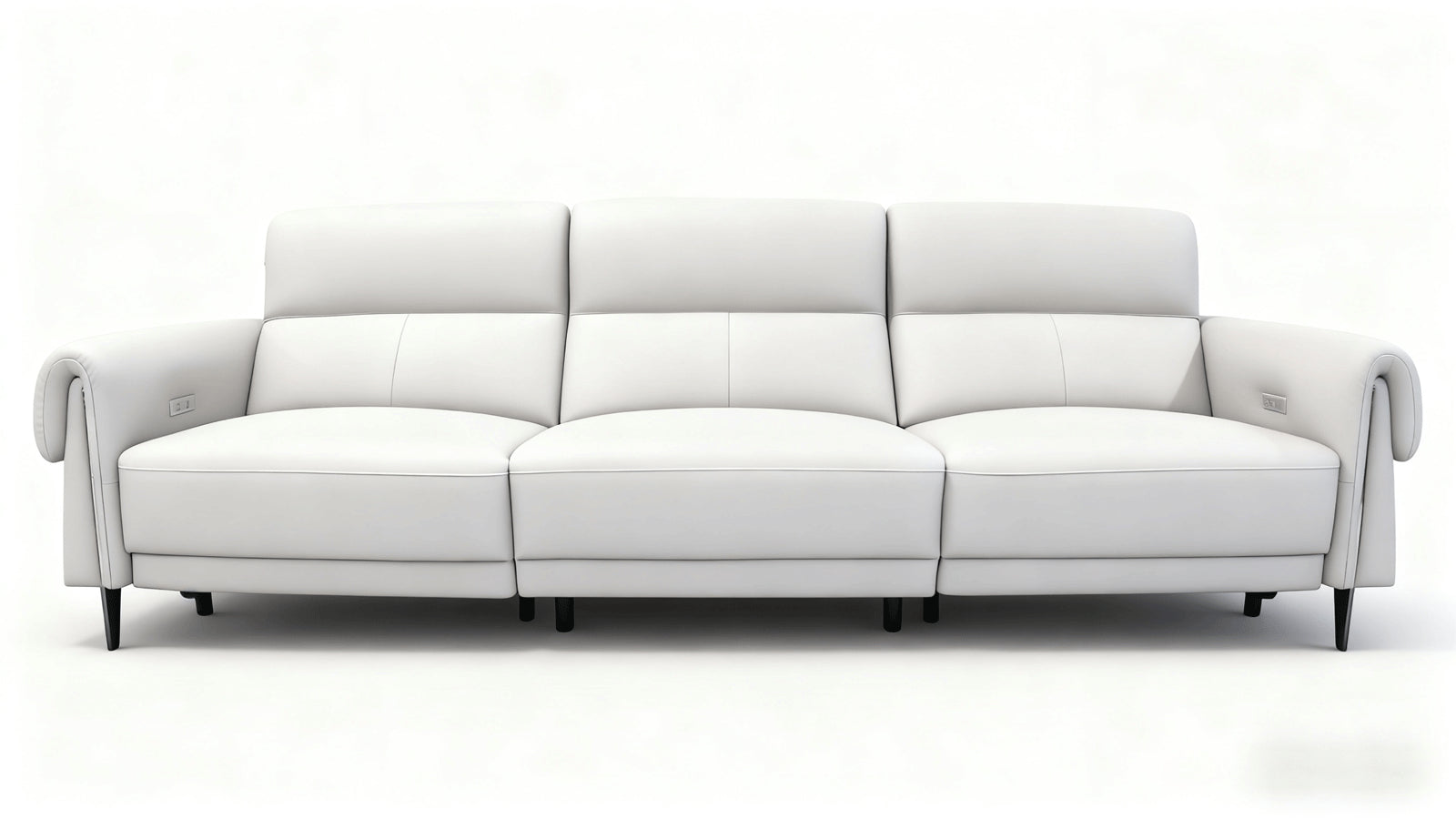 Premium White Leather Sofa