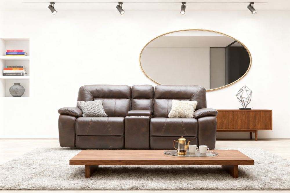 Customizable  Leather Corner Reclining Sofa-10
