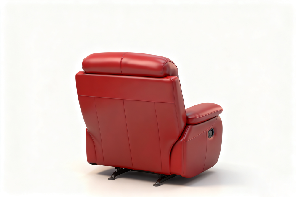 Leather Reclining Sofa Set-11