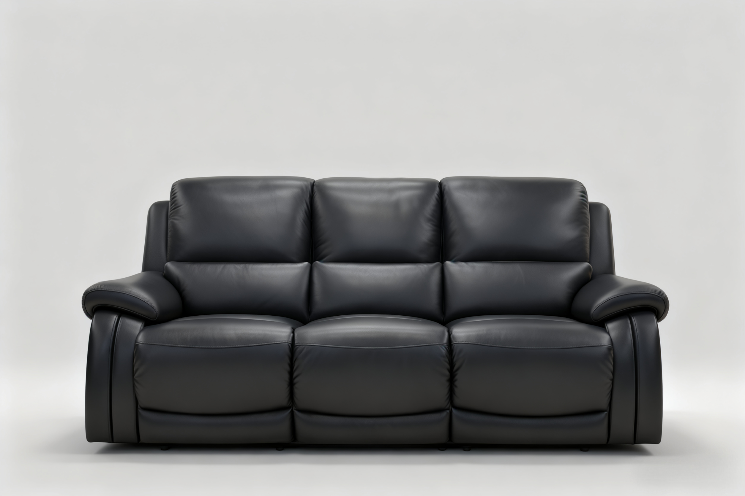 Functional Reclining Leather Sofa