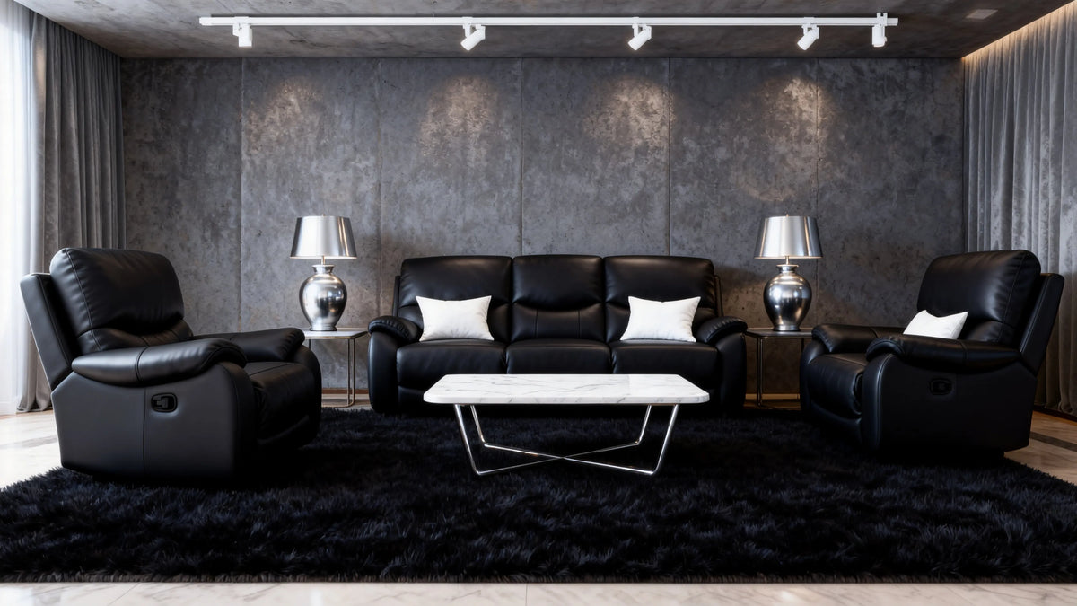 Luxury Custom Leather Reclining Sofa