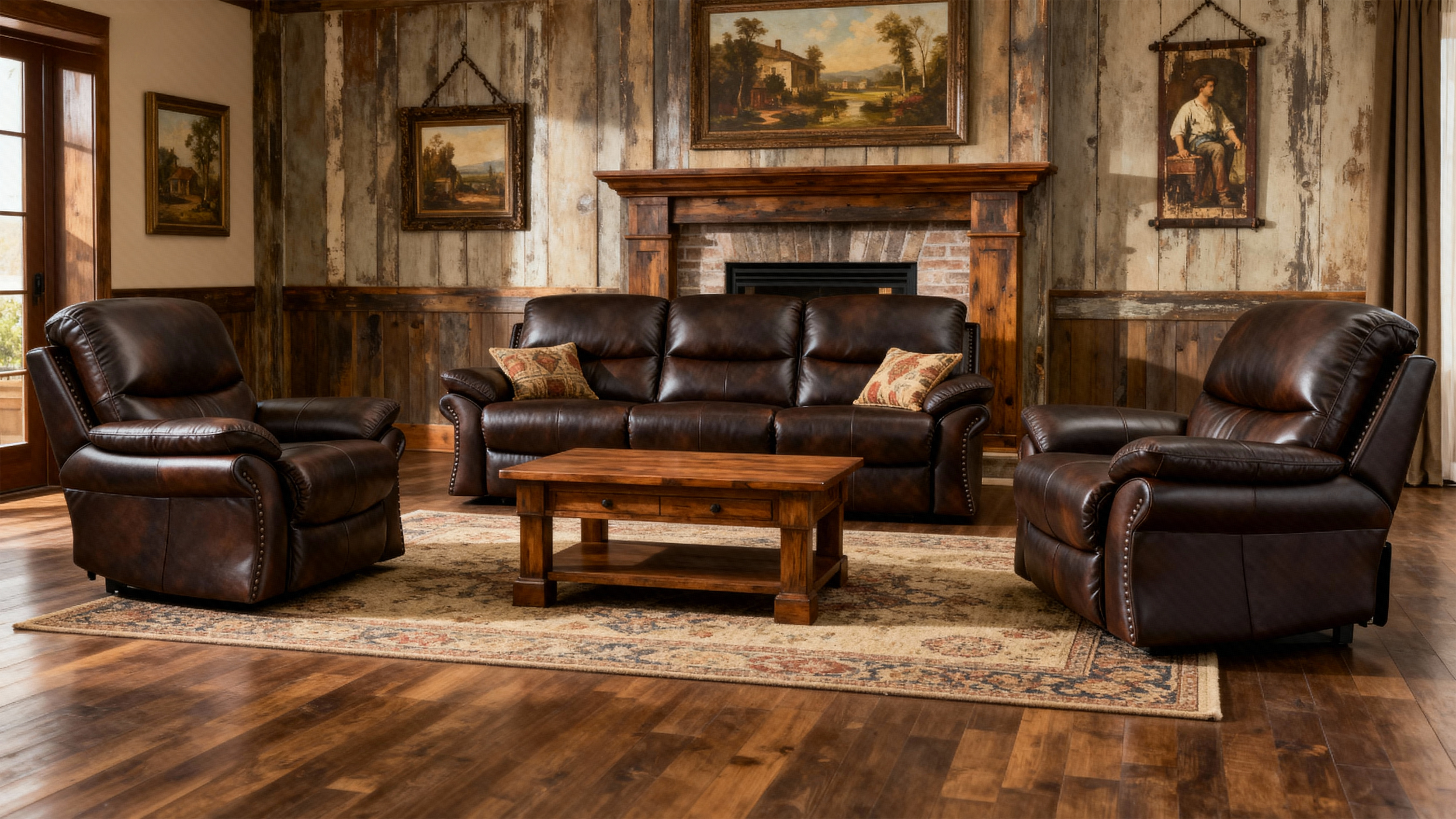 Modern Leather Lounge Set-12