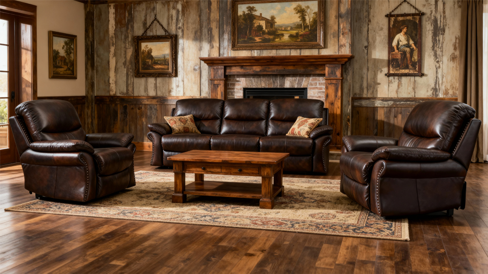 Modern Leather Lounge Set-12