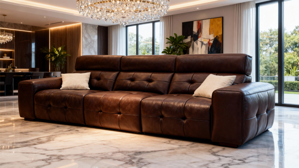 Luxurious Leather Sofa with Modern Design-13
