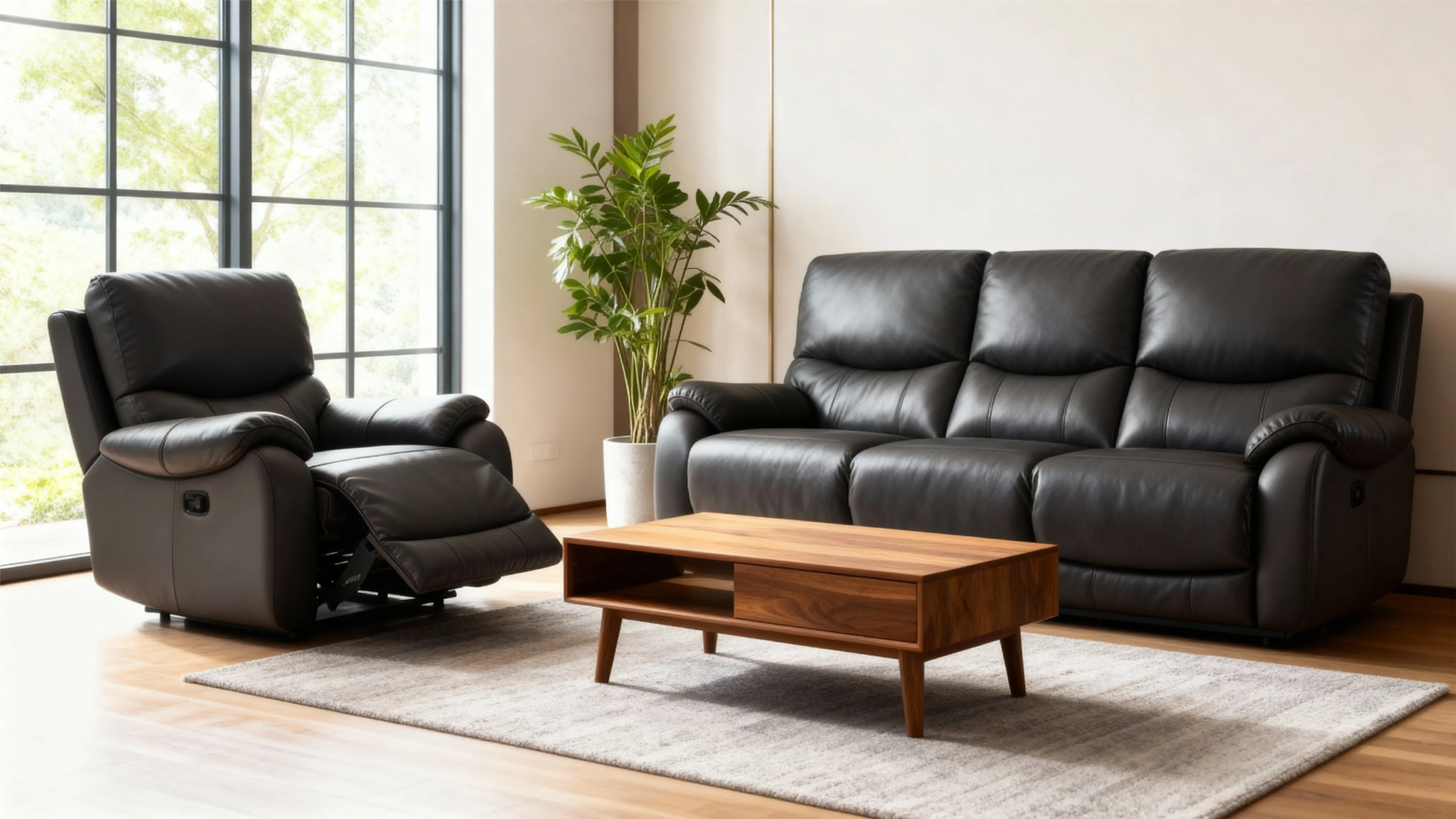 Luxury Custom Leather Reclining Sofa