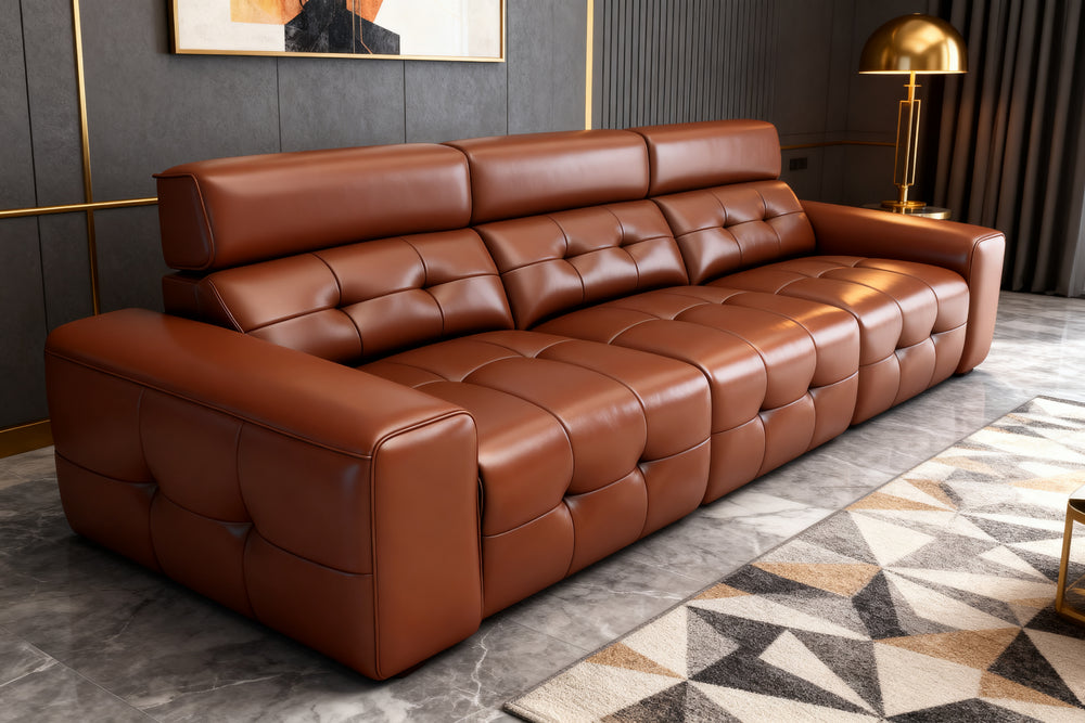 Luxurious Leather Sofa with Modern Design-2