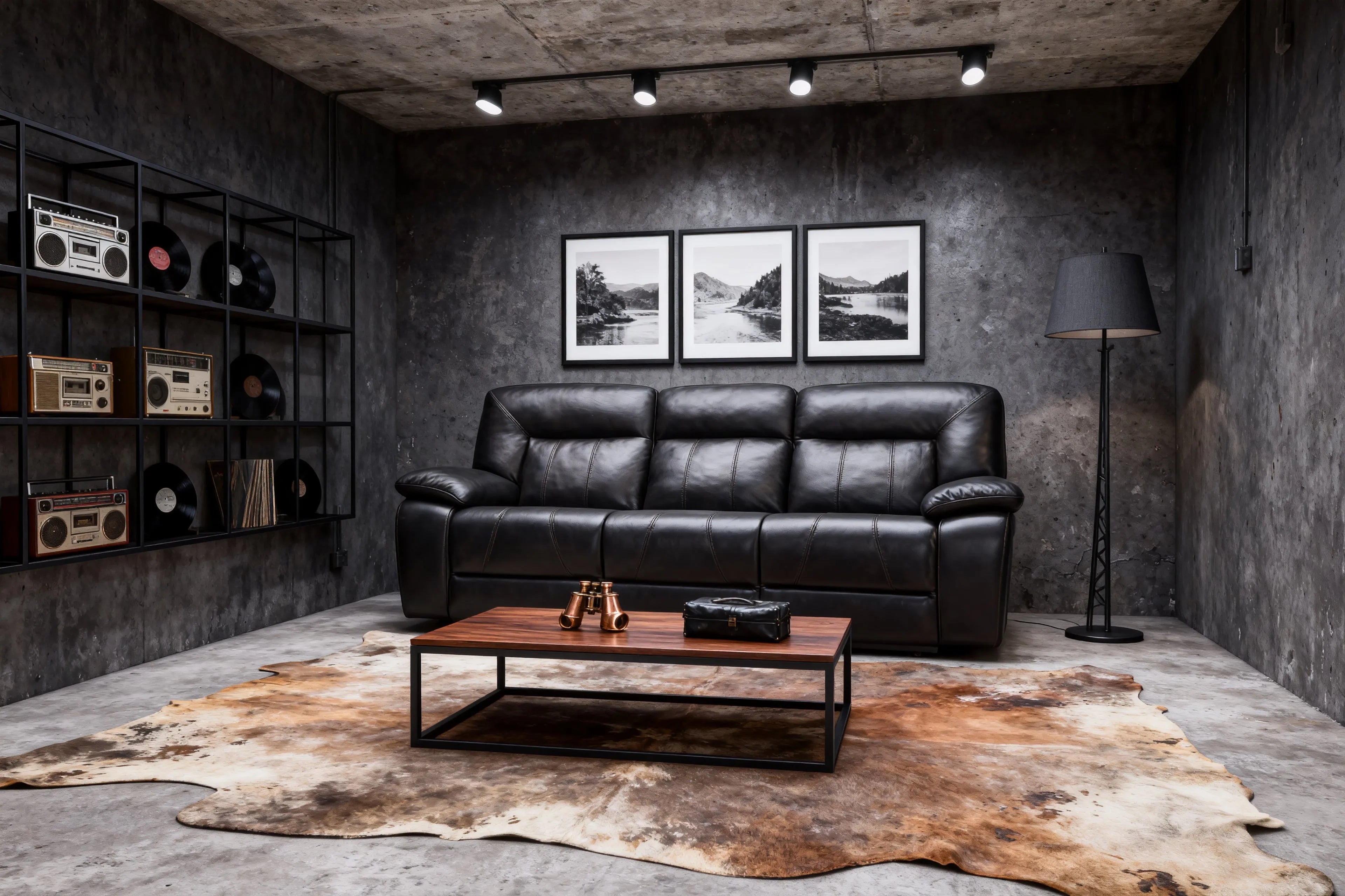 Customizable  Leather Corner Reclining Sofa-5