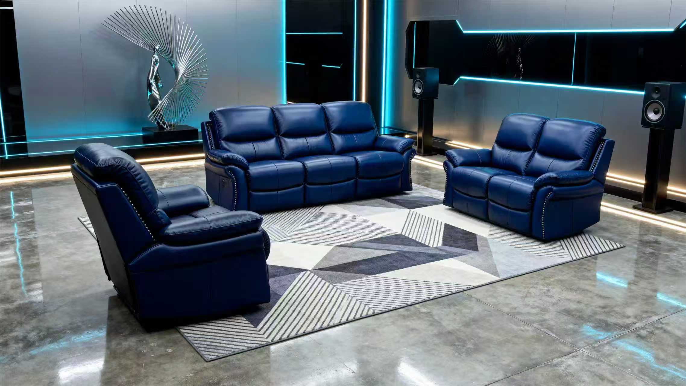 Modern Leather Lounge Set-13