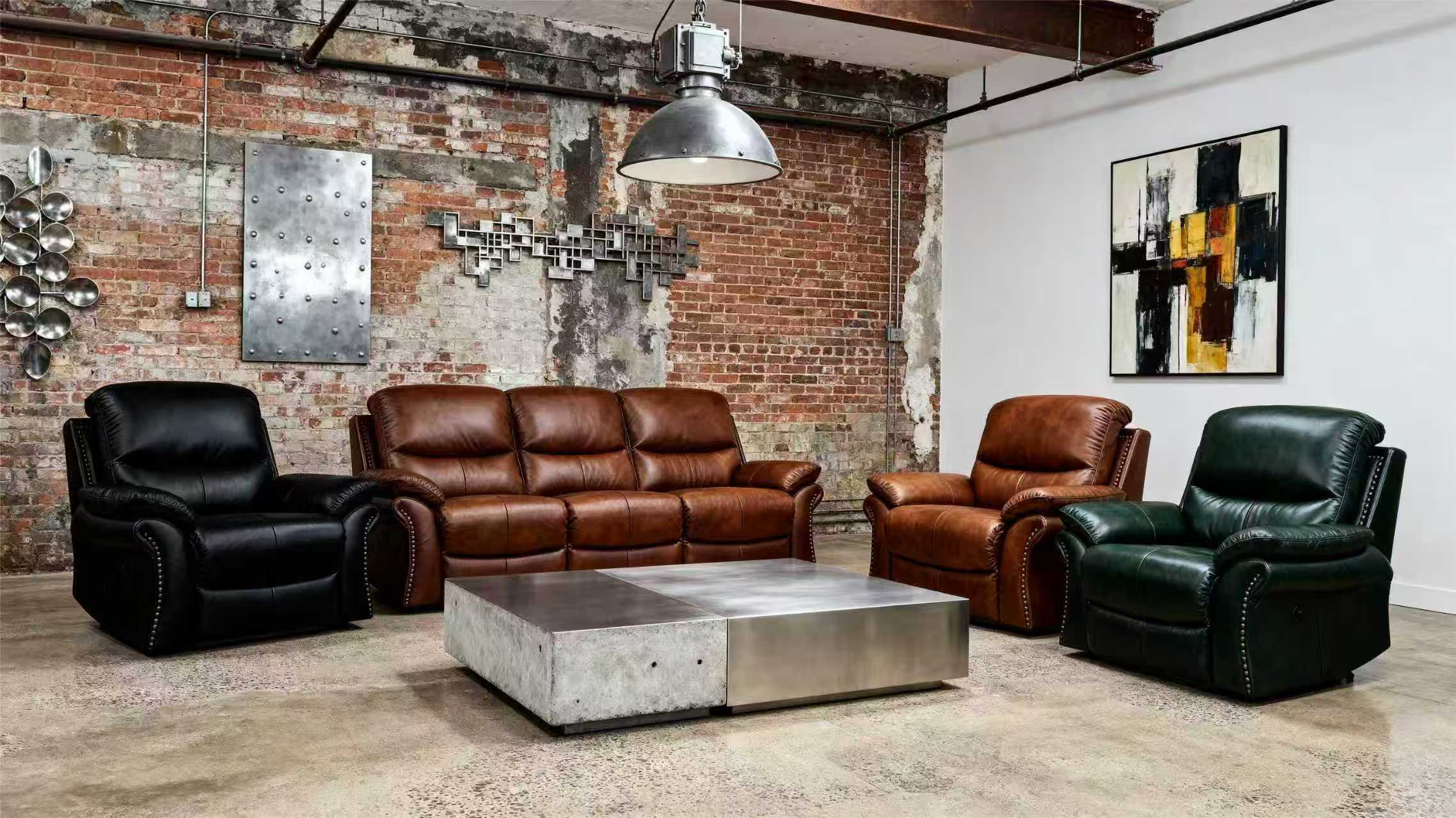 Modern Leather Lounge Set-14