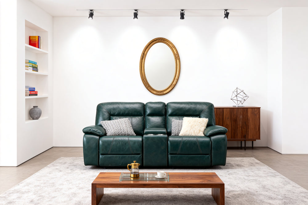 Customizable  Leather Corner Reclining Sofa-13