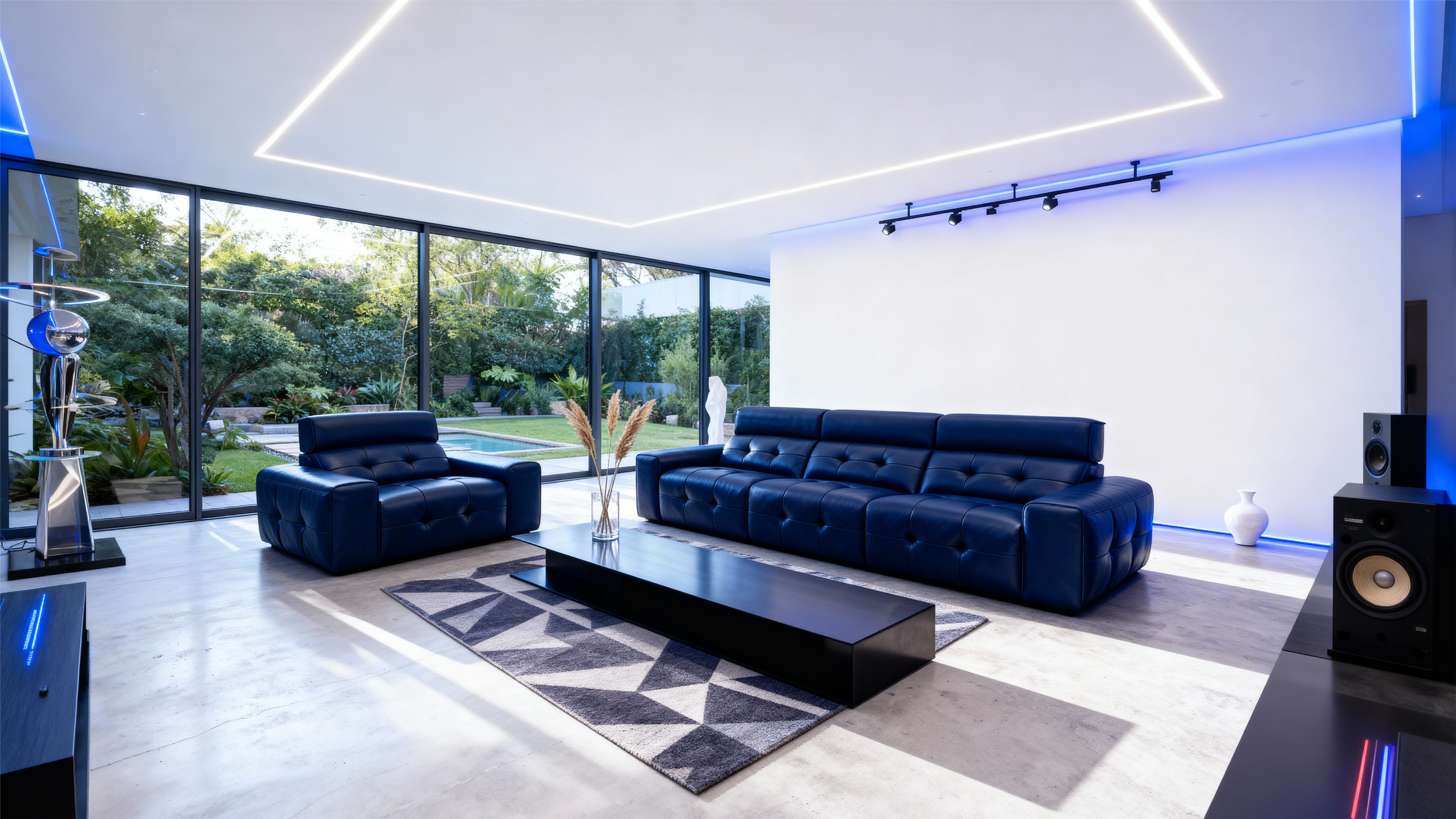 Luxurious Leather Sofa with Modern Design-5