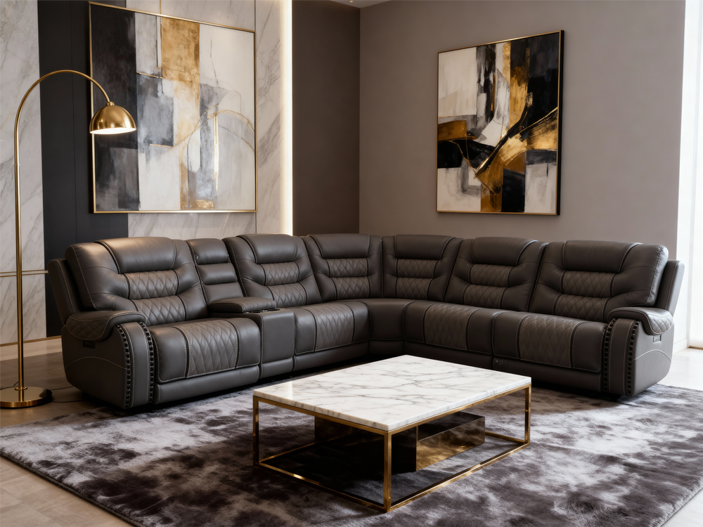 Reclining Sofa with Chairs Set-8