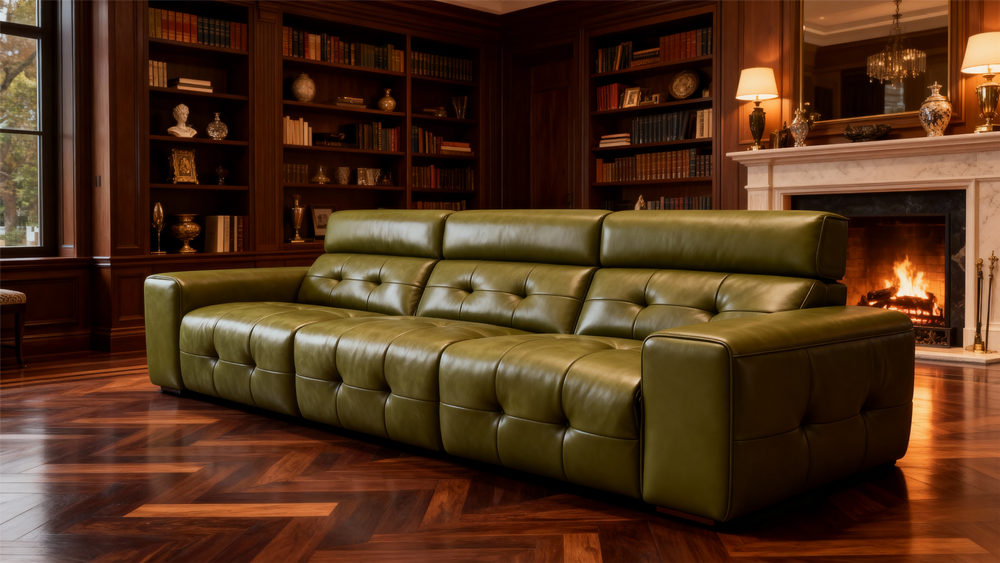Luxurious Leather Sofa with Modern Design-6