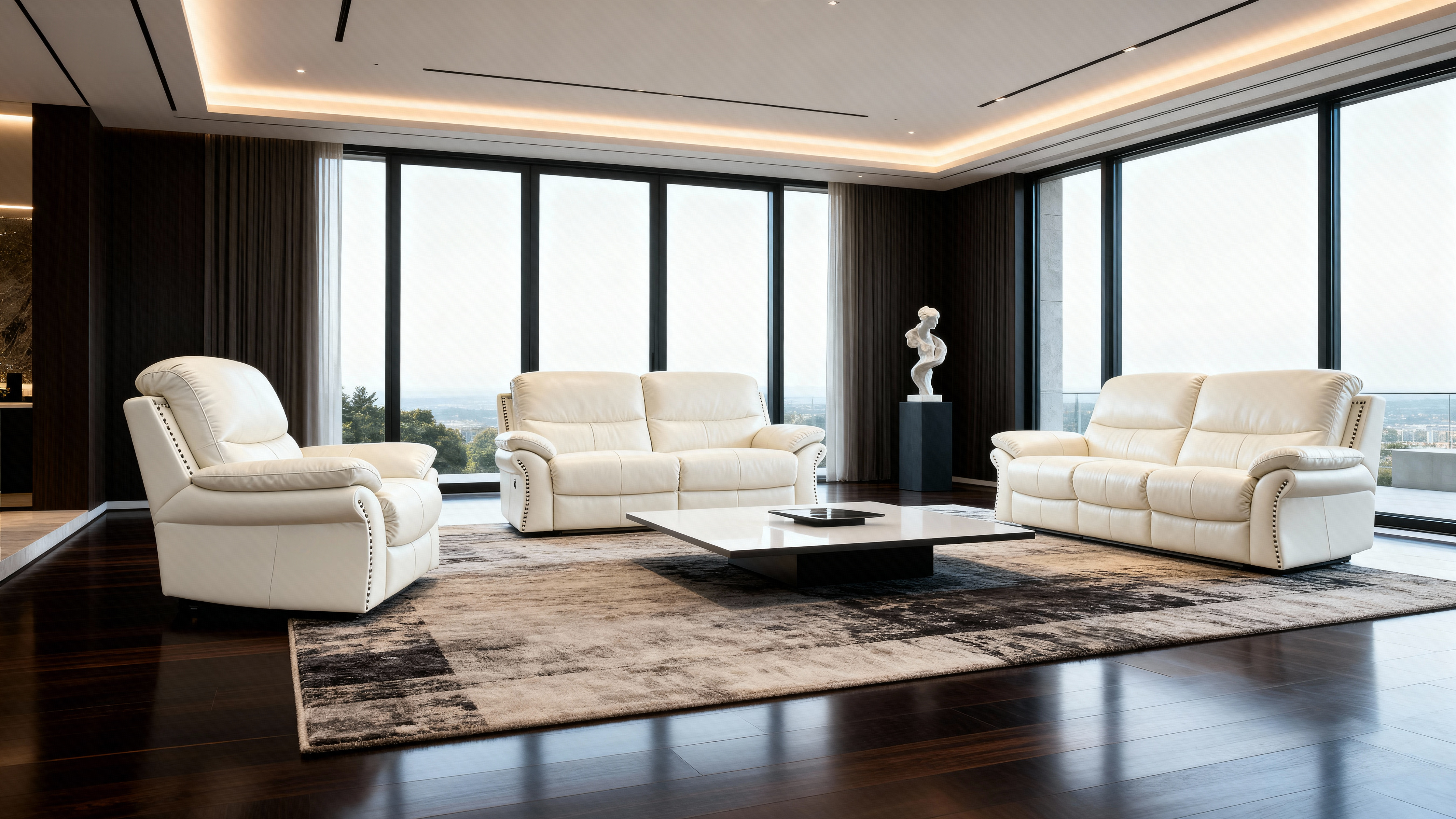 Modern Leather Lounge Set-2