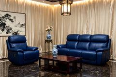 Leather Reclining Sofa Set-3