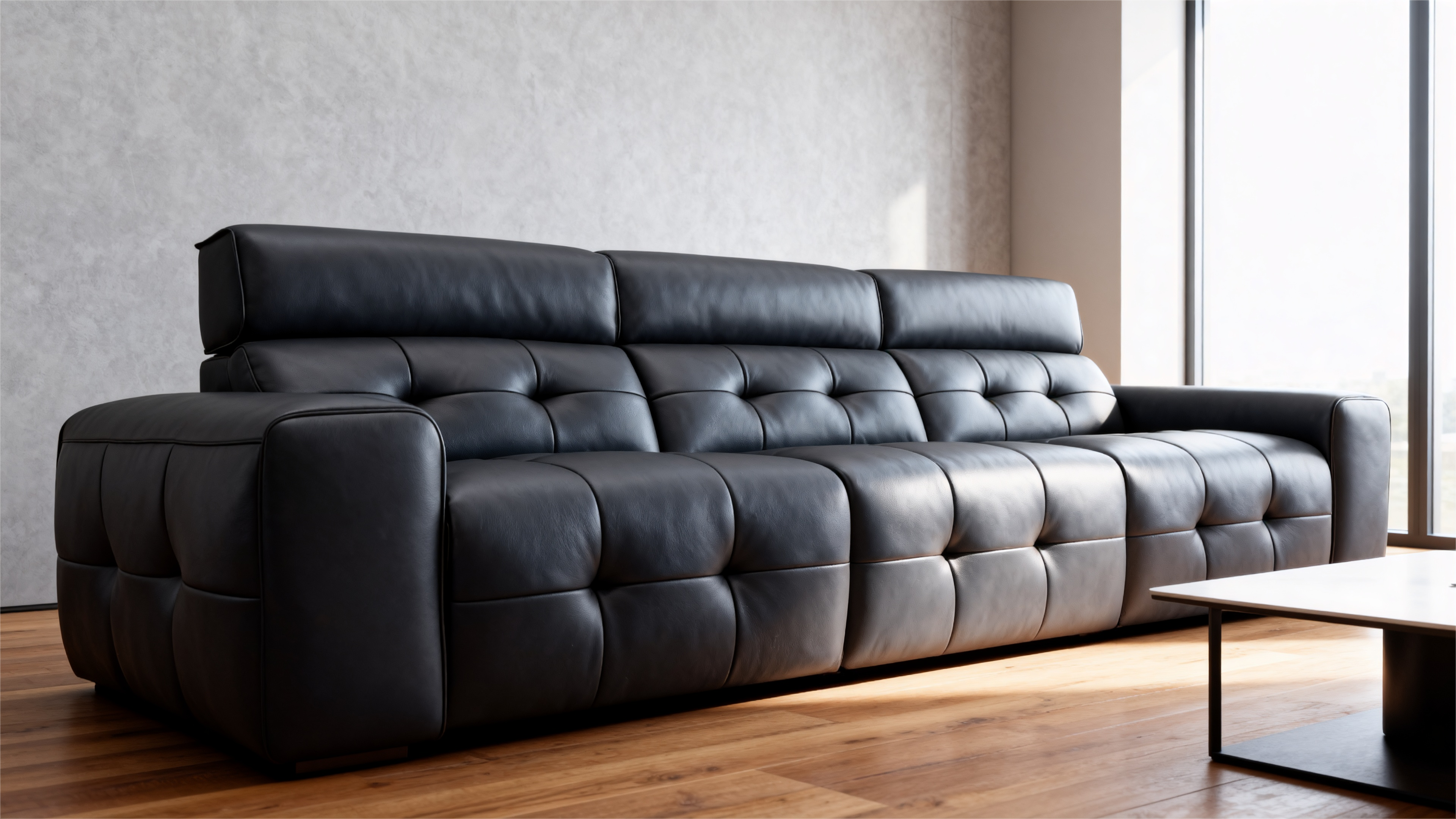 Luxurious Leather Sofa with Modern Design-3