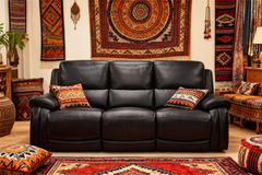 Functional Reclining Leather Sofa