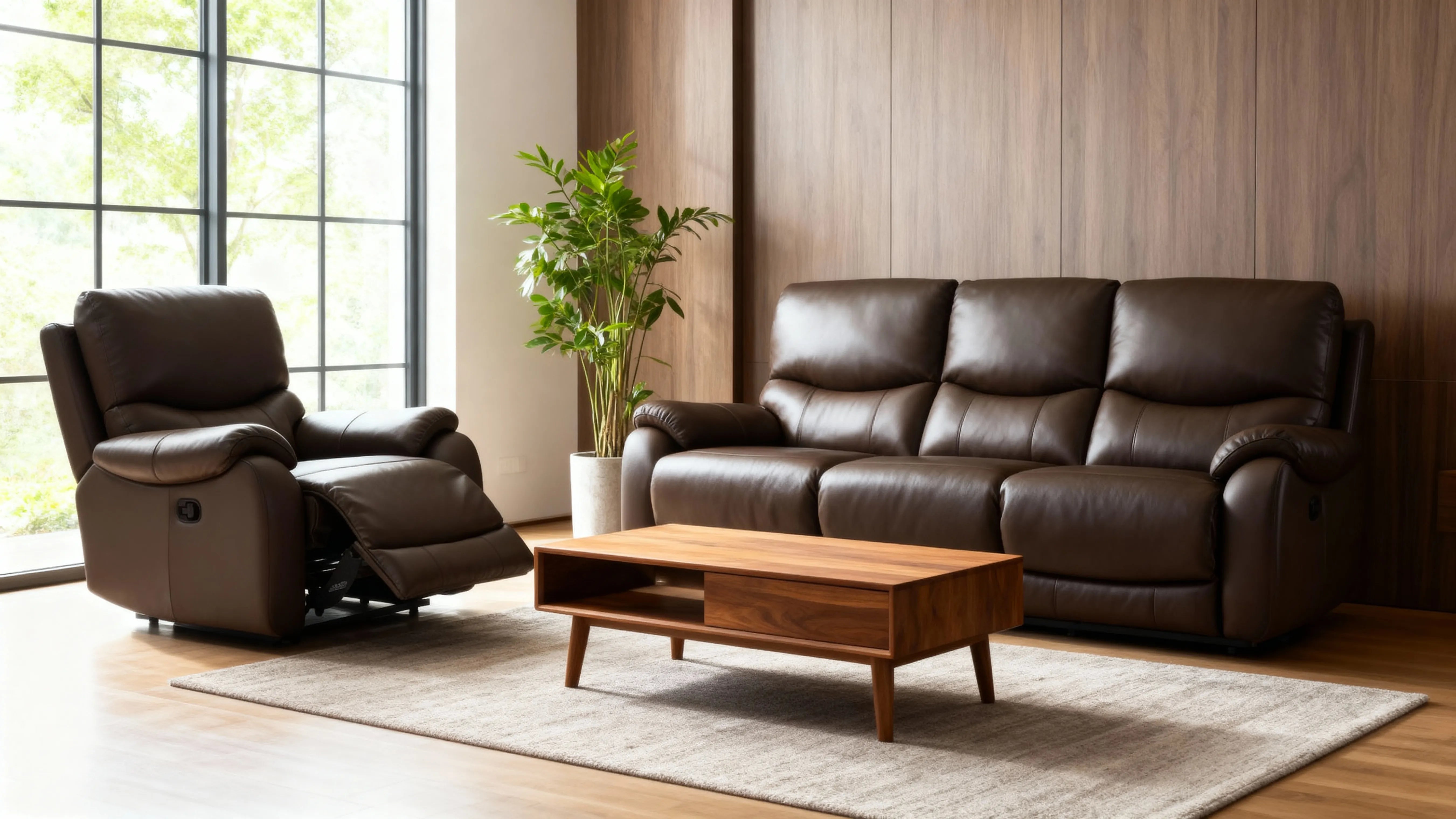 Luxury Custom Leather Reclining Sofa