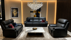 Leather Reclining Sofa Set-2