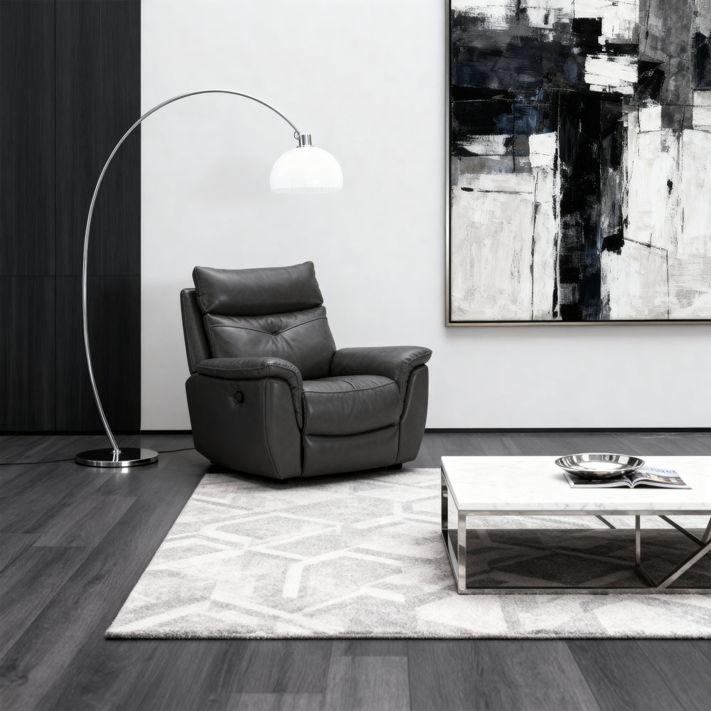 Luxurious Leather Recliner Chair with Adjustable Headrest-6