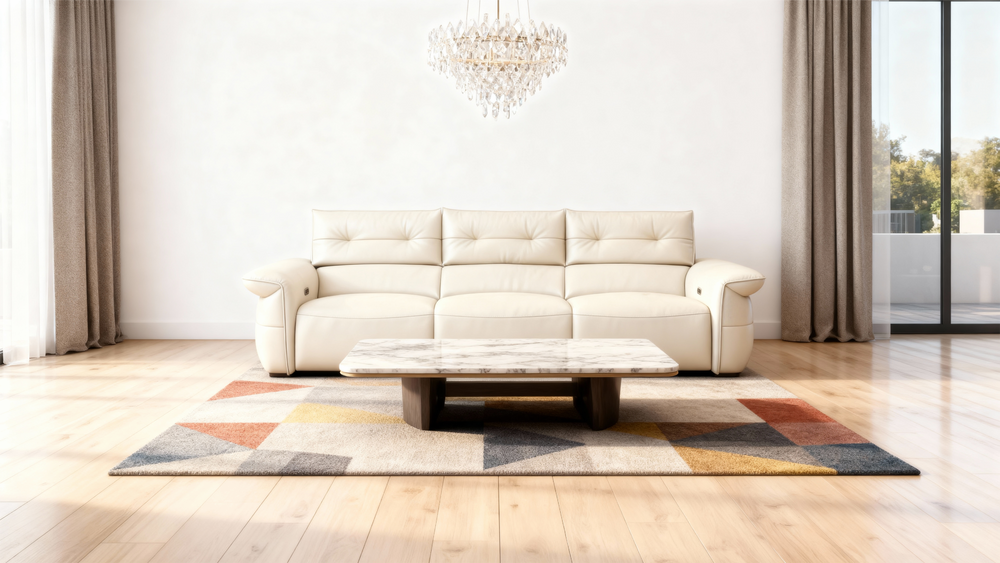 Modern Leather Recliner Sofa-5