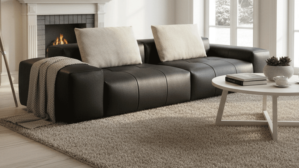 HideCraft Contemporary Leather Sofa-6