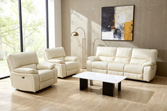 Customizable Reclining Leather Sofa