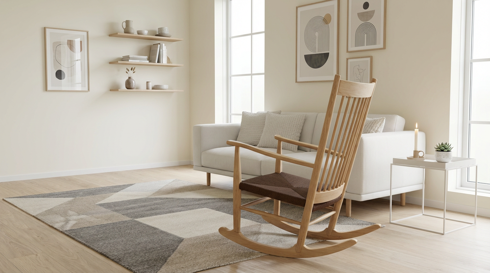 Natural Wood Rocking Chair-6