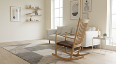 Natural Wood Rocking Chair-6